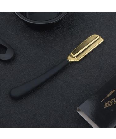 Professional Gold Straight Shaving Razor for Men | Stainless Steel Cut Throat Shavette | Salon Quality Barber Razor - Buy Online on GoSupps.com