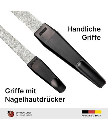 SONNENSCHEIN by Hans Kniebes Set of 5 Sapphire Nail Files Coarse/Fine for Manicure and Pedicure Black - Buy Online on GoSupps.com