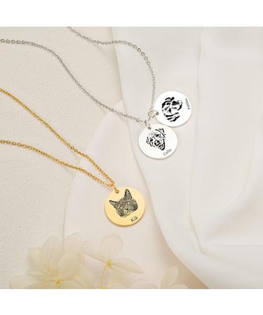 Personalized Hooami Dog Cat Pet Pendant Necklace for Men - Custom Silver Jewelry Chain - Buy Online on GoSupps.com