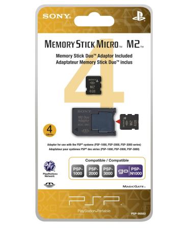 4GB Memory Stick Micro Media + M2 Duo Adaptor