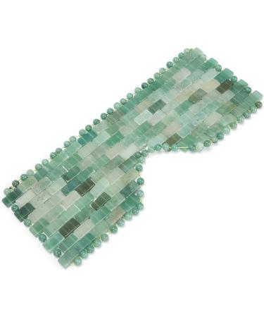 Verdant Touch Jade Eye Care Mask - Natural Aventurine Facial Massage Device for Relaxation & Tiredness Relief - Buy Online on GoSupps.com