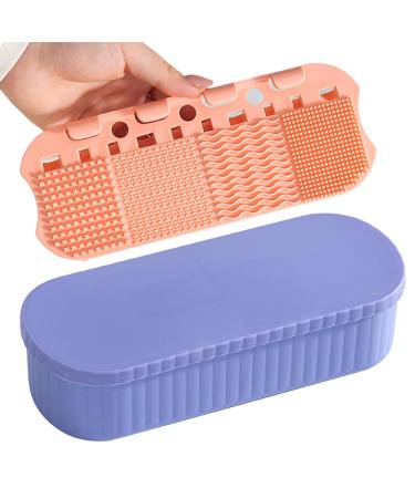 3-in-1 Makeup Brush Cleaner & Organizer with Cleaning Mat | Portable 8.7x3.5x2.2 inch Cosmetic Brush Holder for Effortless Cleaning & Drying - Buy Online on GoSupps.com