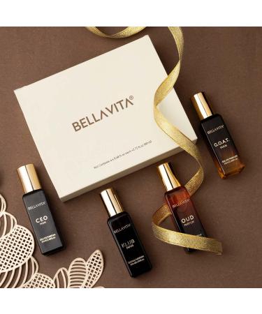 Bella Vita Luxury Man Perfume Gift Set 4 x 20 ml for Men with KLUB OUD CEO G.O.A.T Perfume | Woody Citrusy Long Lasting EDP Fragrance Scent - Buy Online on GoSupps.com