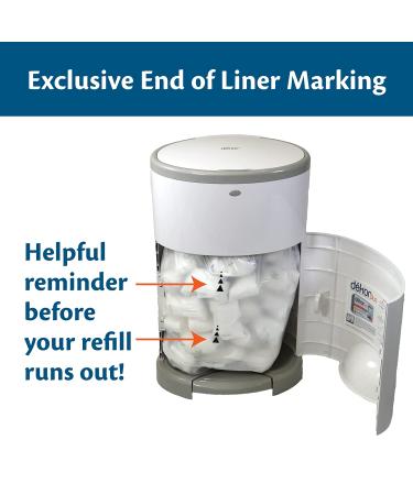 Dekor Plus Diaper Pail Biodegradable Refills - Economical, Quick & Simple Replacement | 2 Count | Exclusive End-of-Liner Marking - Buy Online on GoSupps.com
