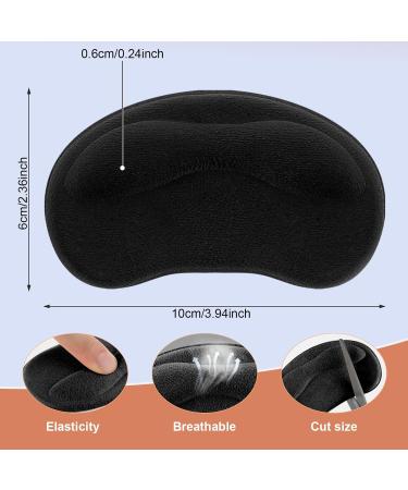 Sibba Heel Pillows - Self-Adhesive Inserts for Boots & Loose Shoes | Anti-Bubble Protection | Reusable & Comfortable | 2 Pairs (Black) - Perfect for Men & Women - Buy Online on GoSupps.com