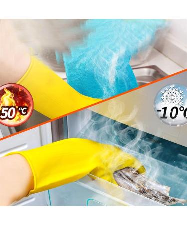 JXYFFS 10 Pairs Of Rubber Gloves (M Yellow) Kitchen Waterproof Household Dishwashing Gloves Reusable Rubber Gloves For Kitchen Cleaning JXYFFS0701 - Buy Online on GoSupps.com