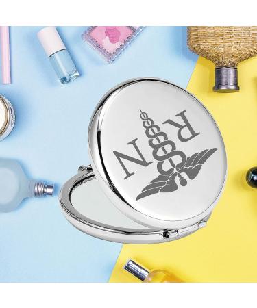 KEYCHIN Registered Nurse Pocket Mirror RN Nurse Gifts Compact Makeup Mirror For RN Nurse Graduation Rn Mirror - Buy Online on GoSupps.com