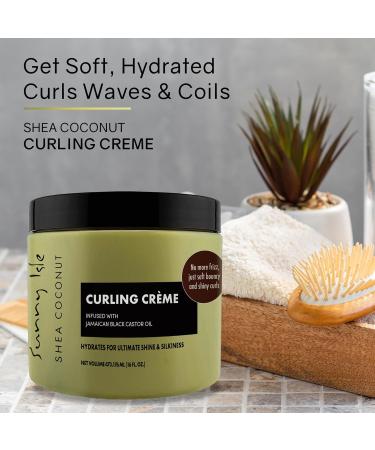 Sunny Isle Shea Coconut Curling Creme 16oz - Jamaican Black Castor Oil Curl Definition Frizz Control | International Shipping - Buy Online on GoSupps.com
