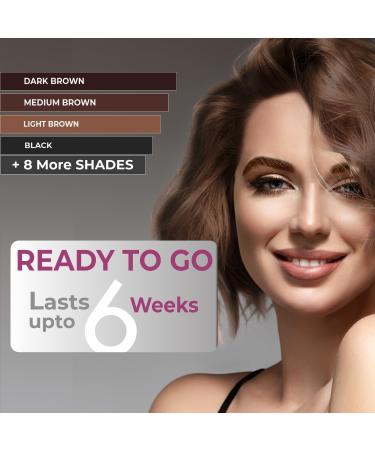 Mina ibrow Henna Hair Color Light Brown Long Lasting Natural Spot coloring and Hair Tinting Powder with Rose water for Henna fixing Water and Smudge Proof Upto 30 Applications Vegan and Cruelty free Light Brown+Rose Water - Buy Online on GoSupps.com