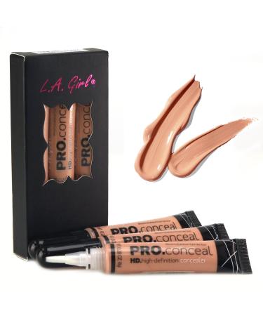 L.A. Girl Pro Conceal HD Concealer 0.28 oz 8g (Pack of 3) - Nude