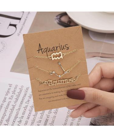 ADEYPCGD 3 Piece Set Of Twelve Constellation Bracelets 3 Piece Set Of Ancient Characters British Constellation Bracelets Alloy Bracelets Western Jewelry Set A One Size - Buy Online on GoSupps.com