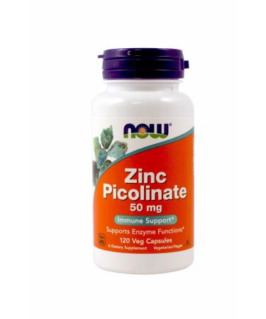 NOW Foods Zinc Picolinate 50mg,120 Capsules (Pack of 2) - Buy Online on GoSupps.com