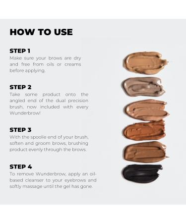 Wunderbrow Waterproof Eyebrow Gel | Long-Lasting Jet Black Eyebrow Color for Full Defined Brows - International Shipping Available - Buy Online on GoSupps.com