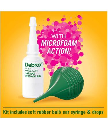 Debrox Earwax Removal Kit - Drops & Syringe Bulb - 0.5 Oz - Pack of 3 - Buy Online on GoSupps.com