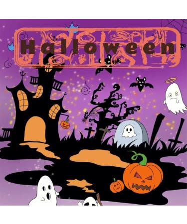 Halloween Press on Nails - Cute Floral & Ghost Skeleton Designs | Short Medium Square Full Cover Acrylic Nails for Women & Girls | 24Pcs Halloween Collection - Buy Online on GoSupps.com