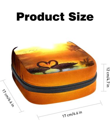 Black Swan Heart Shape Period Storage Bag | GIAPB Period Pouch & Travel Makeup Bag - Buy Online on GoSupps.com