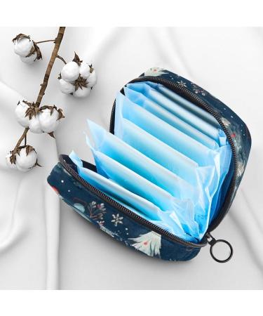 MUOOUM Christmas Snowflake Pattern Menstrual Pad & Cup Storage Bag - Portable Bandage Pocket for Women & Teen Girls - Buy Online on GoSupps.com