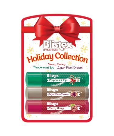 Blistex Lip Moisturizer Holiday Collection - Merry Berry  Peppermint Joy  Sugar Plum Dream 0.15 oz (Pack of 1) - Buy Online on GoSupps.com