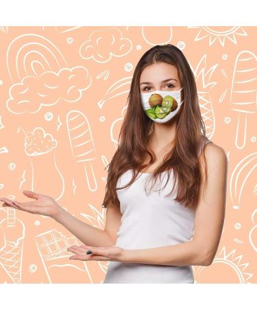10/50pcs New Fruit Print White Adult Disposable Facemask 3Ply Breathable Cloth Face_Masks for Daily Use Kiwi-10pc - Buy Online on GoSupps.com