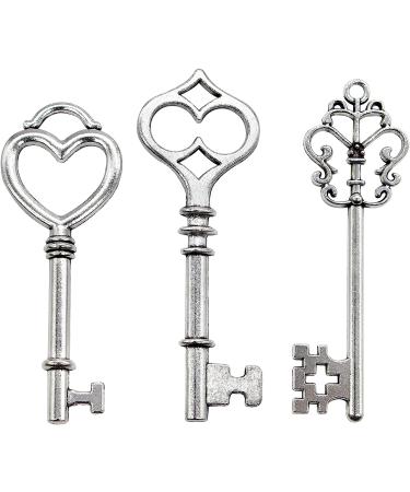 30PCS Antique Skeleton Keys Vintage Steampunk Juliet Collection - Silver - Buy Online on GoSupps.com