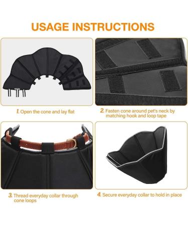 Ycozy Dog Cone Collar for Surgery Pet Recovery Collar for After Surgery Dogs Soft Recovery Collar Protective Collar for Large Dogs Elizabeth Collar Cone Wound Healing M | 13.5-15.5inches - Buy Online on GoSupps.com