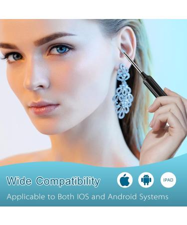 Ear Wax Removal Kit with 1920P HD Camera - Ear Cleaner for iPhone, iPad, Android Phones - 8 Pcs Ear Set - Black - Buy Online on GoSupps.com