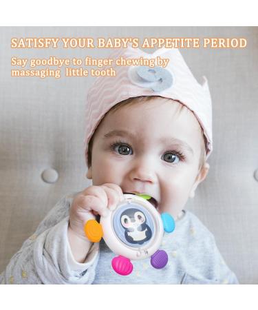 Shop Cldy Baby Teething Ring - Rudder Grasping Toy & Teething Aid for 3+ Months | 12 Cards 24 Patterns Rotating Fidget Spinner - Ideal Nursing Accessories - Buy Online on GoSupps.com