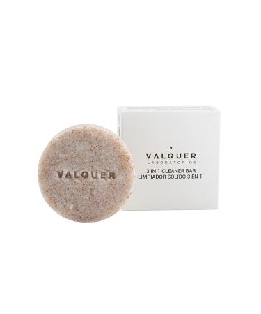 Valquer Laboratorios Nettoyant visage solide 3 po avec gommage v g tal naturel sans savon sans plastique nettoyant visage solide triple action nettoie hydrate et exfolie 50 G