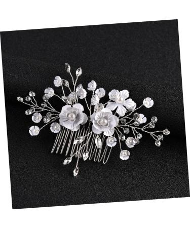 WOFASHPURET 1 Set Hair Jewels for Women Rhinestone Headpiece Bridal Hair Accessories Floral Hair Accessories Bridal Hair Pin Wedding Headpiece Ladies Suits Hair Comb Miss Pearl Flower Beads - Buy Online on GoSupps.com