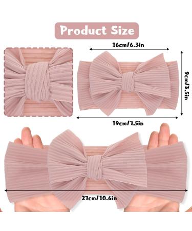2-Piece Baby Headband Set | Turban Style for Girls - Newborn & Toddler Hair Accessories (Pink & White) - Buy Online on GoSupps.com