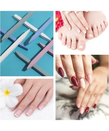 WLLHYF 8 Pieces Pumice Stone Nail File Set | Manicure & Pedicure Tools for Salon & Personal Use | Cuticle Remover & Buffing Accessories - Buy Online on GoSupps.com