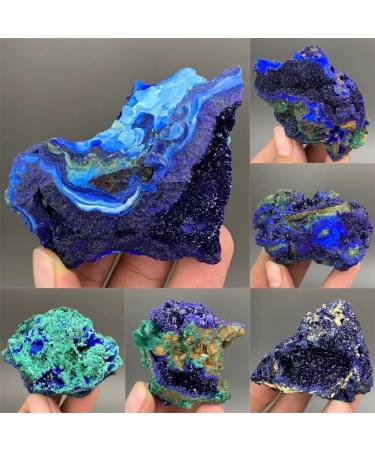Natural Crystal Rough Natural Azurite Malachite Geode Crystal Cluster Teaching Research Stone Collectible (Size : 4-6cm) - Buy Online on GoSupps.com