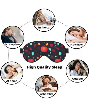 Pumpkin Flowers Unisex Adjustable Buckle Blackout Sleep Eye Mask - Ideal for Home Travel Yoga & Office Naps - Buy Online on GoSupps.com