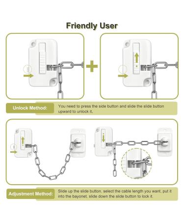 Buy Aosite Window Fuses for Children - Door Window Backups Drawer Locks & No-Drill Door Locks - 2 Pack White - Buy Online on GoSupps.com