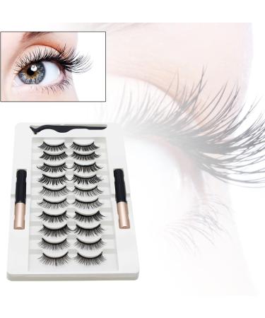 TONXX 10 Pairs Magnetic Eyelashes and Eyeliner Kit Reusable 3D Magnetic False Lashes Extension Needed for Makeup 3# - Buy Online on GoSupps.com