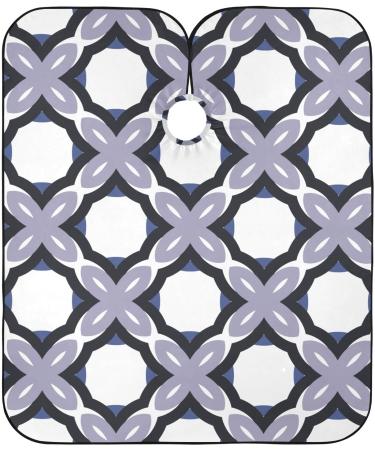 Waterproof Barber Cape - Purple Vintage & Cheetah Haircut Bib for Men & Women | Premium Hair Cutting Cape - Buy Online on GoSupps.com