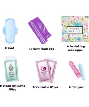 Menstrual Kit All-in-One | Convenient Single Period Pack for Travelling Tweens & Teens | Individually Wrapped Feminine Hygiene Products (Butterflies) - Buy Online on GoSupps.com