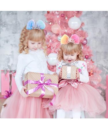 Gradient Diamond Crown Hair Pin for Girls Kids - Princess Headband Hair Clip Headdress in Pink Blue Purple - Children's Day Gift - Buy Online on GoSupps.com