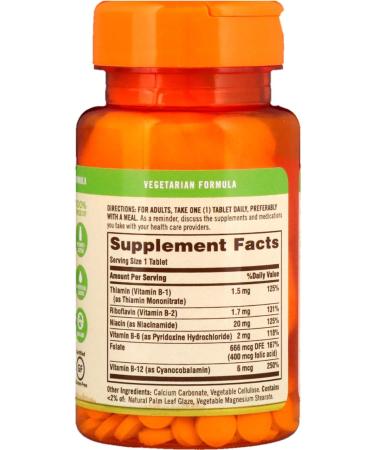 Sundown Naturals B-Complex Energy Support 100 Tablets - 1 Pack - Buy Online on GoSupps.com