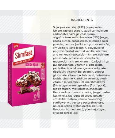 AETN Slim Fast Bundle 16x60g Meal Bars - Choc Chip Orange, Rocky Road, Very Berry | High Protein & Fibre for Weight Loss + Fridge Magnet - Buy Online on GoSupps.com