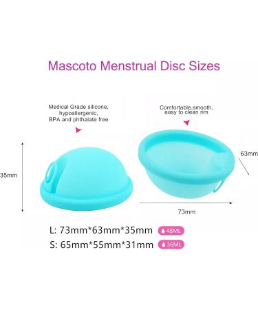 Buy Mascoto New Generation Menstrual Discs - Reusable Comfortable & Mess-Free | Small Blue - International Shipping Available - Buy Online on GoSupps.com