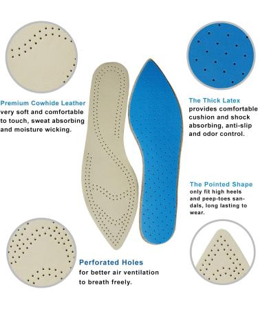 Bellcon Leather Inserts for Women - High Heels Insoles Nonslip Sole Liners Replacement - 3 Pairs in Black Brown & Beige | Size 9-10 M US - Buy Online on GoSupps.com