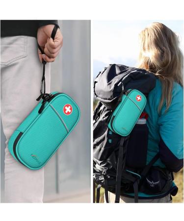 Medmax Insulin Cooling Bag - Portable Diabetic Organizer with 2 Cooling Packs | Water-Repellent Insulated Cooler for Insulin Pens & Accessories (Blue-Green) - Buy Online on GoSupps.com