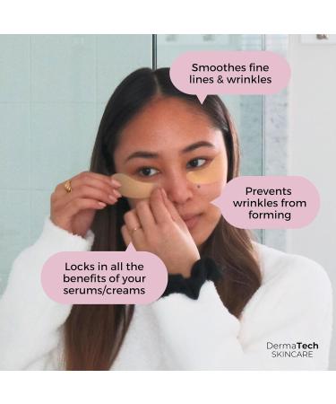 Pink Reusable Under Eye Patches | Eco-Friendly Silicone Wrinkle Patches with Tin Case | Reduce Puffy Eyes & Dark Circles - Buy Online on GoSupps.com