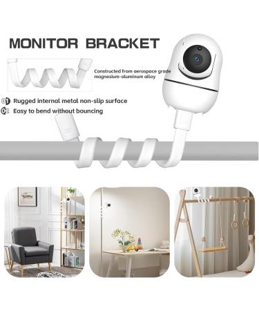Rierousy Baby Monitor Holder - Universal Baby Camera Holder Compatible with Most Brands (White) - Secure & Convenient - Buy Online on GoSupps.com