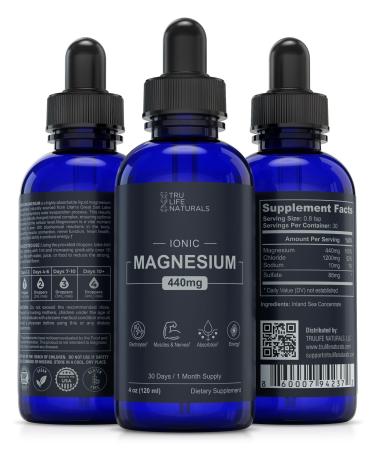 Ionic Magnesium Drops 440 mg- 4oz (48 Servings) Solar-Evaporated Concentrate from Utah s Great Salt Lake | Liquid Magnesium Supplement for Vitality & Hydration Support - Muscle Bone & Nerve Function