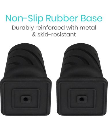 Vive Cane Tips - Rubber Heavy Duty Replacement Feet (2 PCS) - 34-Inch Walking Stick Parts - Non-Slip, Shock Absorbing Bottom Accessories - Buy Online on GoSupps.com