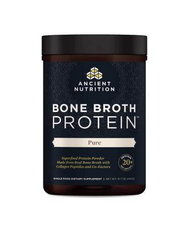 Dr. Axe / Ancient Nutrition Bone Broth Protein Pure 15.7 oz. (446 g)