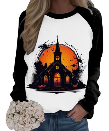 Halloween Costumes Printed Fashionable Casual Long Sleeved Zipper Round Neck Hoodies Womens Sweatshirt Size Black Small - Buy Online on GoSupps.com