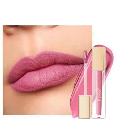 Oulac liquid matt lipstick peach pink with gold glimmer lipsticks long -lasting with kiss intensive color output matt finish vegan gluten -free 4.5 ml (m25) Kiss from the rose